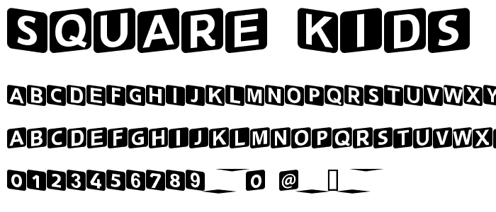 square kids font